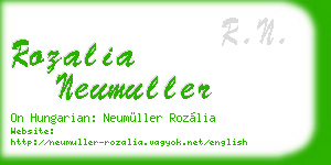 rozalia neumuller business card