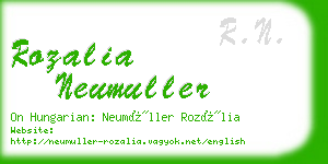 rozalia neumuller business card